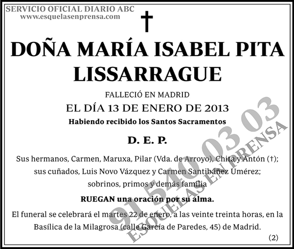 María Isabel Pita Lissarrague